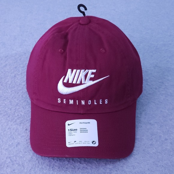 Nike Hat Florida State Seminoles Adult Garnet Futura Heritage86 Adjustable Cap - Picture 2 of 11